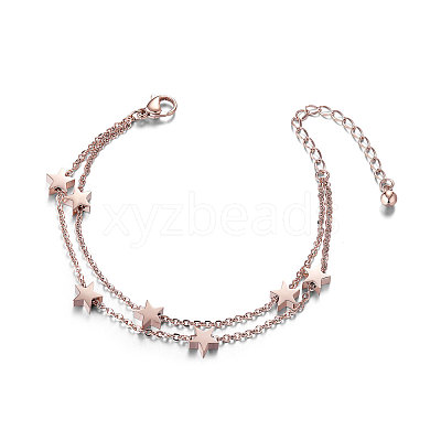 Trendy Stainless Steel Anklet JA42A-1