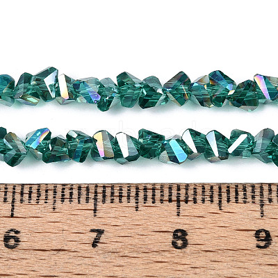 Electroplate Transparent Glass Beads Strands LS-GLAA-N021-4mm-05-1