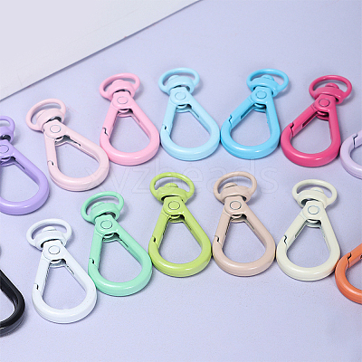 16Pcs 16 Colors Alloy Swivel Clasps FIND-SC0023-27-1