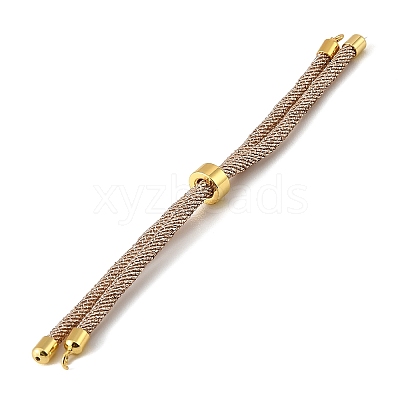 Adjustable Round Polyester Braided Cord Bracelet Making FIND-G117-01G-02-1