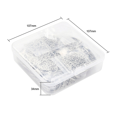 300Pcs 6 Style Keychain Clasps Set IFIN-YW0001-22-1