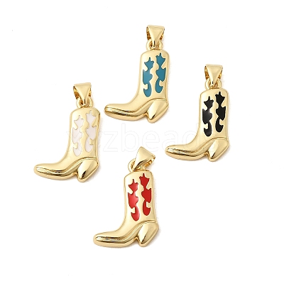 Brass Enamel Pendants KK-H267-117G-1