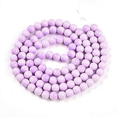 Baking Paint Glass Beads Strands DGLA-N012-8mm-02-1