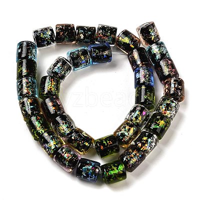 Handmade Dichroic Foil Glass Beads Strands DICH-U001-09A-1