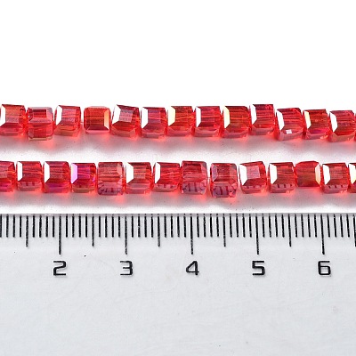 Electroplate Glass Bead Strands EGLA-J028-4x4mm-AB05-1