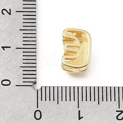 Brass Micro Pave Clear Cubic Zirconia Initial Spacer Bars KK-E802-34G-E-1