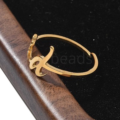 304 Stainless Steel Cuff Rings for Women RJEW-D285-01G-D-1