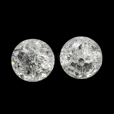 Transparent Spray Painting Crackle Glass Beads GLAA-L046-01A-1