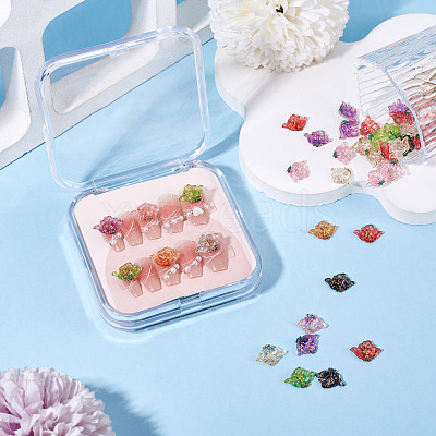 50Pcs Translucent Resin Cabochons RESI-TA0005-66-1