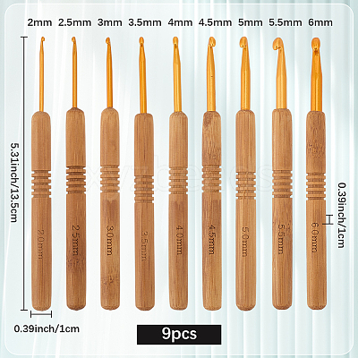 Aluminum Crochet Hooks Needles SENE-DJ0001-08-1