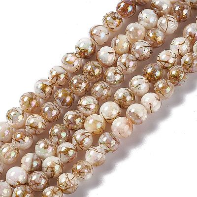 Drawbench Style Natural Freshwater Shell Beads Strands SHEL-F003-10B-1