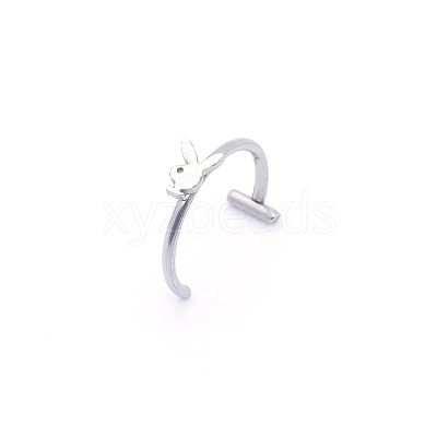 Anti-Tarnish 304 Stainless Steel 20 Gauge Fake Lip Rings Piercing Jewelry WGC994D-11-1