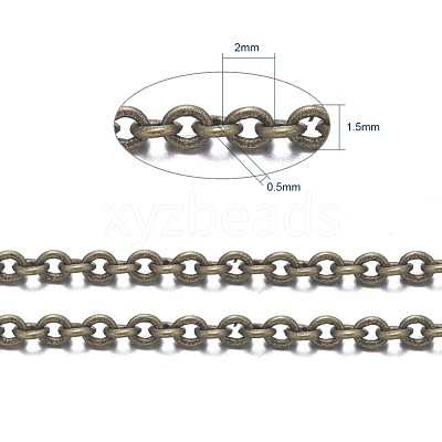 Brass Cable Chains CHC-034Y-AB-NF-1