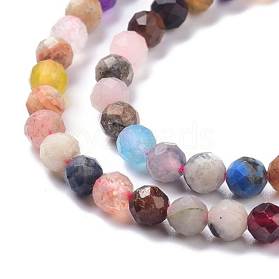 Natural Mixed Stone Faceted Beads Strands G-K311-46C-1