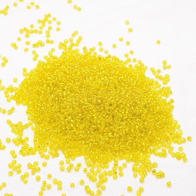 8/0 Transparent Glass Round Seed Beads SEED-J010-F8-30-1