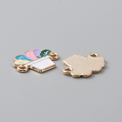 Alloy Colorful Enamel Connector Charms ENAM-CJC0019-01G-1