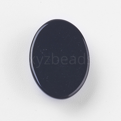 Natural Dyed & Heated Black Agate Cabochons X-G-BA18x13x5-1