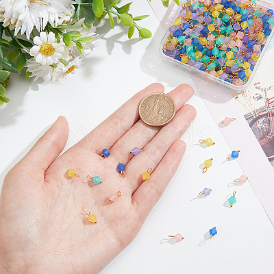 400Pcs Frosted Acrylic Charms FIND-DC0001-49-1