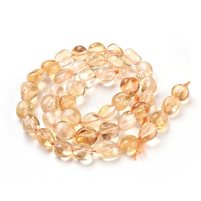 Natural Citrine Beads Strands X-G-F575-12-1