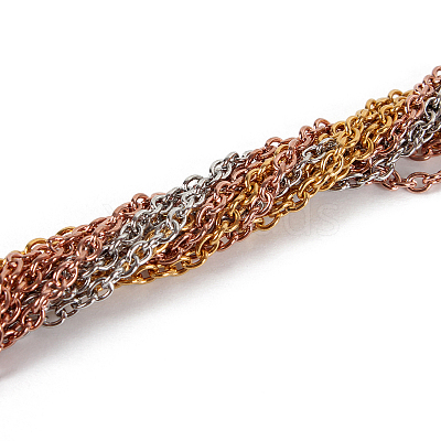 304 Stainless Steel Cable Chain Necklace Making STAS-P045-01-1