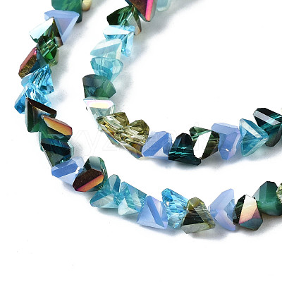 Electroplate Glass Beads Strands X-EGLA-N002-06C-1