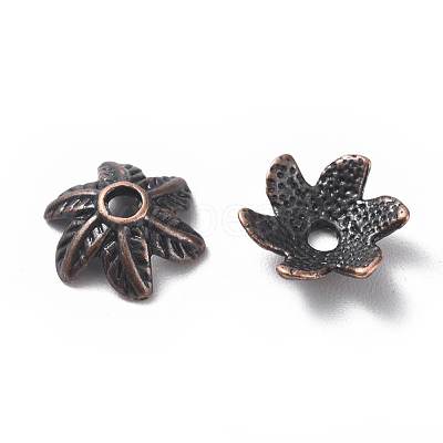 Tibetan Style Bead Caps TIBEB-LF9396YKG-R-LF-1