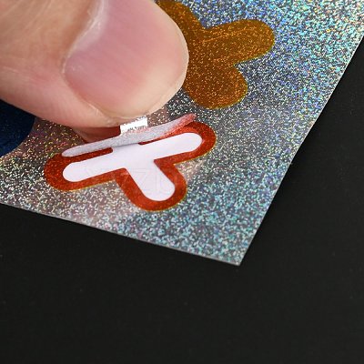 2Pcs Waterproof PVC Laser Adhesive Stickers Set DIY-K032-55-1