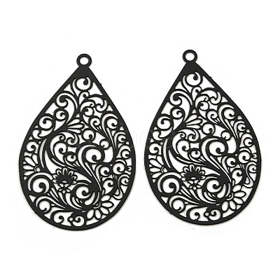 Spray Printed 430 Stainless Steel Pendants STAS-P359-01F-1