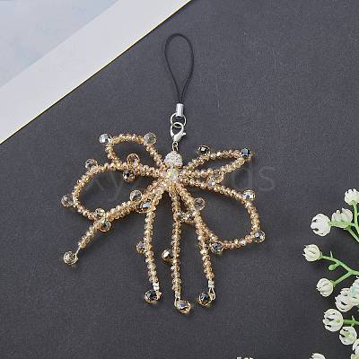 1Pc Glass Mobile Straps HJEW-SZ0001-59F-1