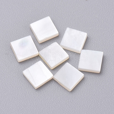 Natural White Shell Mother of Pearl Shell Cabochons SHEL-T007-27B-1