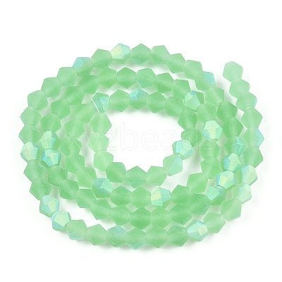Imitate Austrian Crystal Bicone Frosted Glass Beads Strands LS-GLAA-F029-TM2mm-A24-1