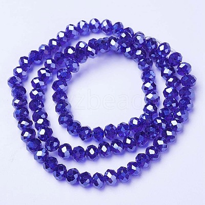 Electroplate Glass Beads Strands EGLA-A034-T8mm-A11-1