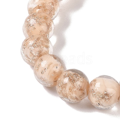 Handmade Gold Sand Lampwork Beads X-LAMP-Z009-01J-1