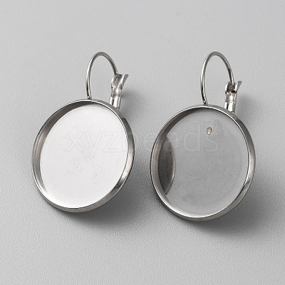 304 Stainless Steel Hoop Earring Findings STAS-WH0001-17D-P-1