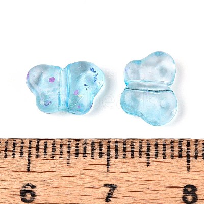 Spray Painted Transparent Acrylic Beads OACR-N149-01C-1