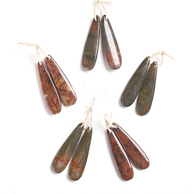 Natural Picasso Jasper Pendants G-G827-03A-1