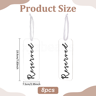 Acrylic Seat Reservation Sign Hanging Ornaments AJEW-WH0534-61B-1
