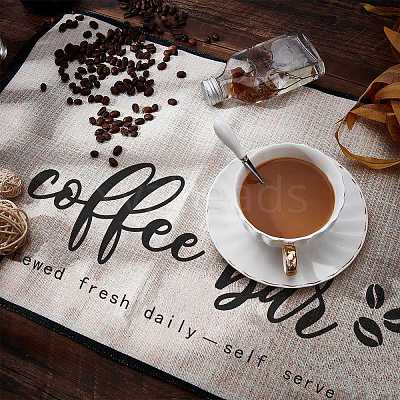 Coffee Theme Diablement Fort Cup Mats AJEW-WH0201-001-1