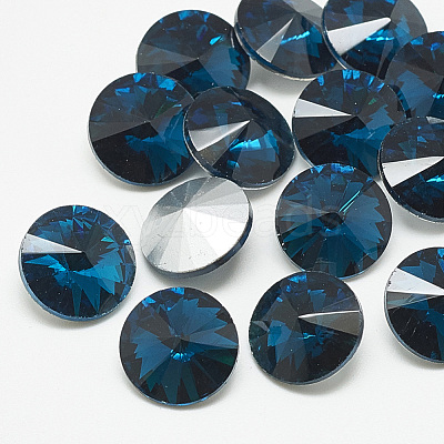Pointed Back Glass Rhinestone Cabochons RGLA-T086-8mm-14-1