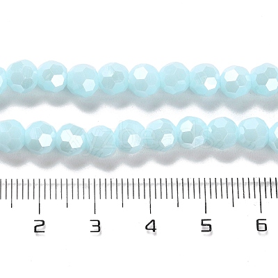 Electroplate Opaque Glass Beads Strands EGLA-A035-P6mm-A10-1
