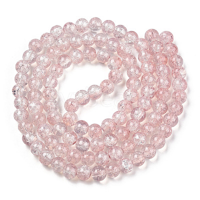 Transparent Crackle Baking Paint Glass Beads Strands DGLA-T003-01C-13-1