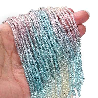 Transparent Painted Glass Beads Strands DGLA-A034-T1mm-A21-1