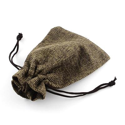 Burlap Packing Pouches Drawstring Bags ABAG-Q050-10x14-05-1