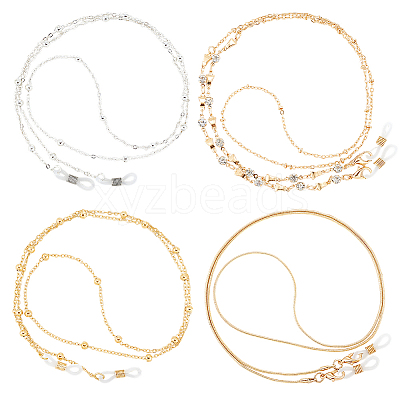 4Pcs 4 Styles Iron & Alloy Eyeglasses Chains AJEW-CN0002-75B-1