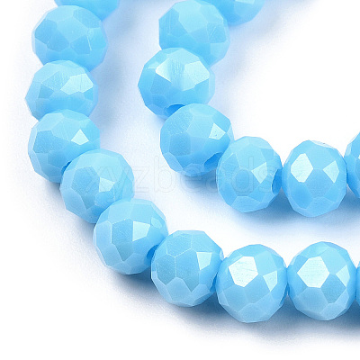 Electroplate Glass Beads Strands EGLA-A034-P2mm-A06-1