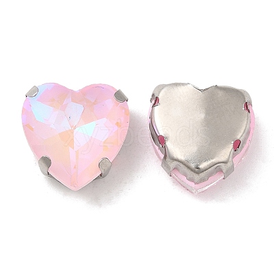 Mocha Fluorescent(MI) Heart Sew on Rhinestone GGLA-C001-01A-P01-1