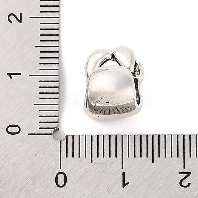 Tibetan Style Alloy European Beads TIBE-M004-02AS-1