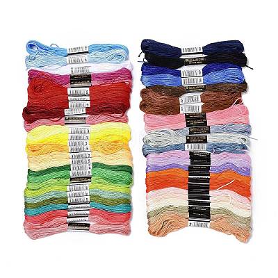 50 Skeins 50 Colors 6-Ply Polyester Embroidery Floss OCOR-G010-02-1