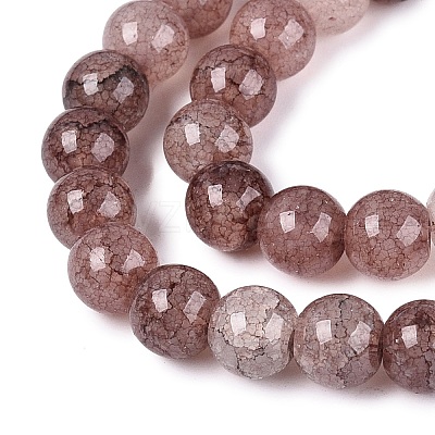 Baking Paint Crackle Glass Beads Strands GLAA-Q106-03A-17-1
