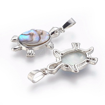 Abalone Shell/Paua Shell Pendants SSHEL-L008-62A-1